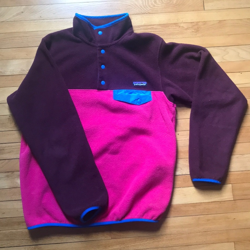 Color block (pink & maroon) Patagonia pullover